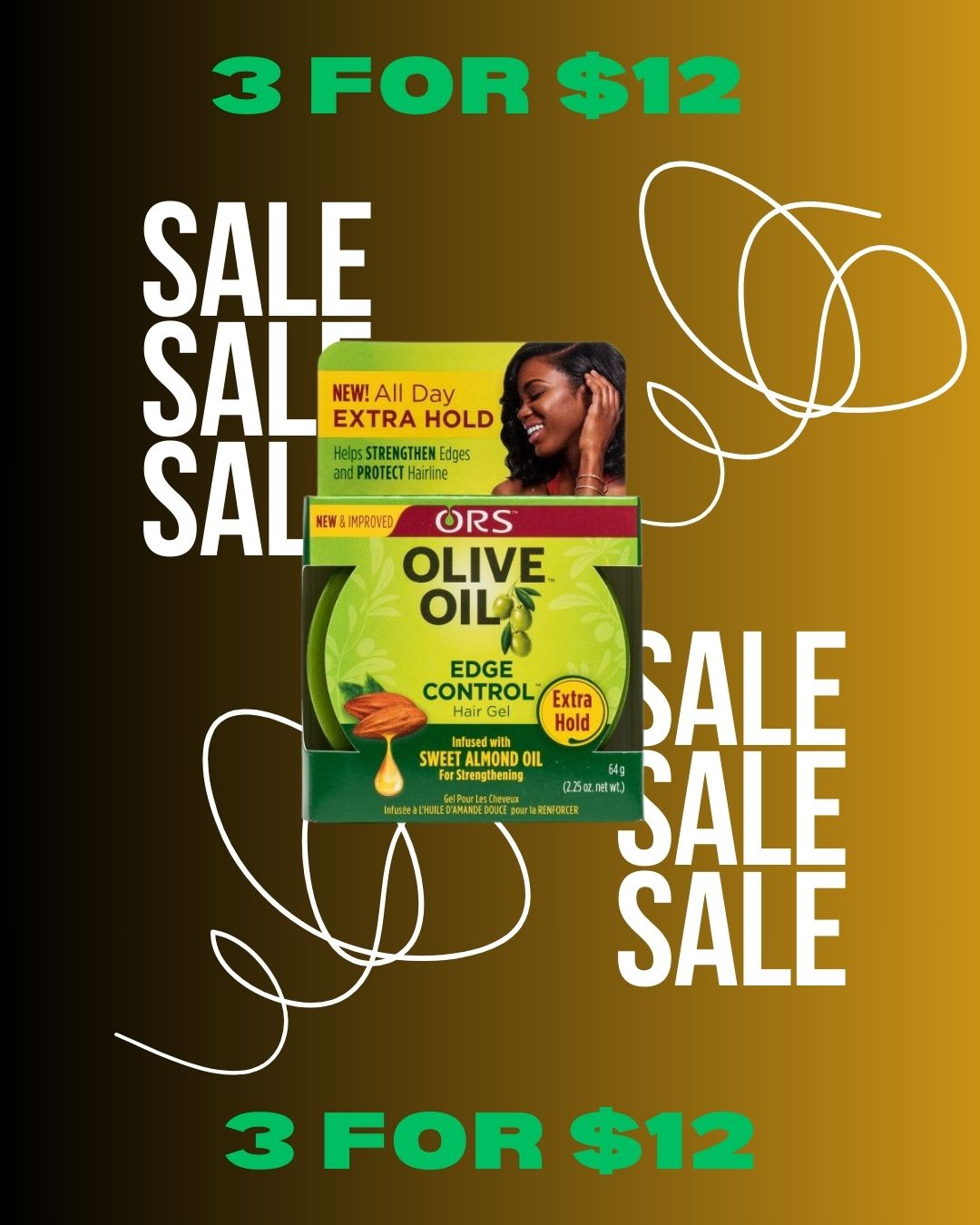 ORS Olive Oil Edge Control Hair Gel: Buy 3 for $12