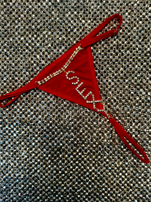 Red Sexy Jewel Panties (RTS)