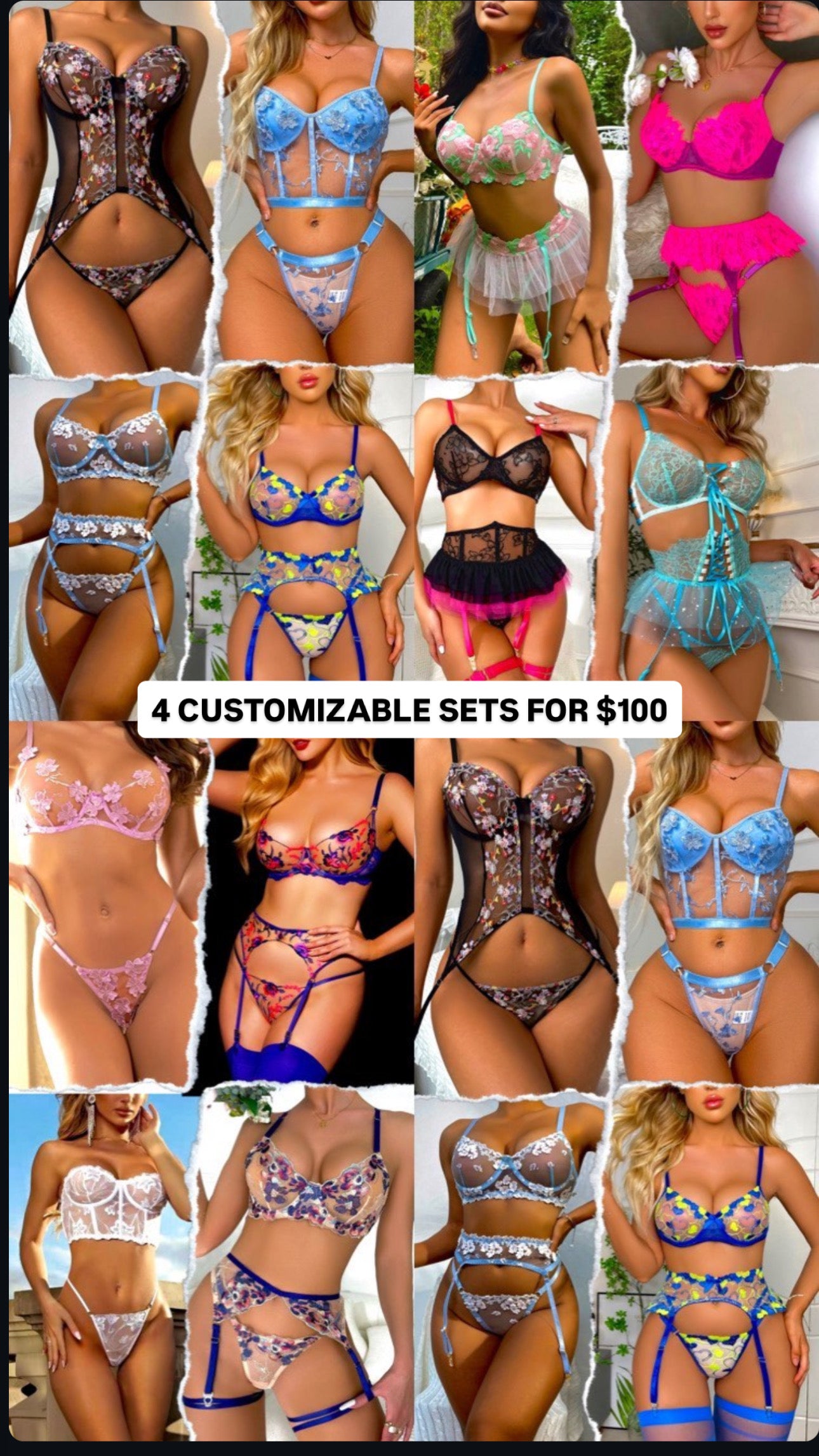 4 Customizable Sets for $100