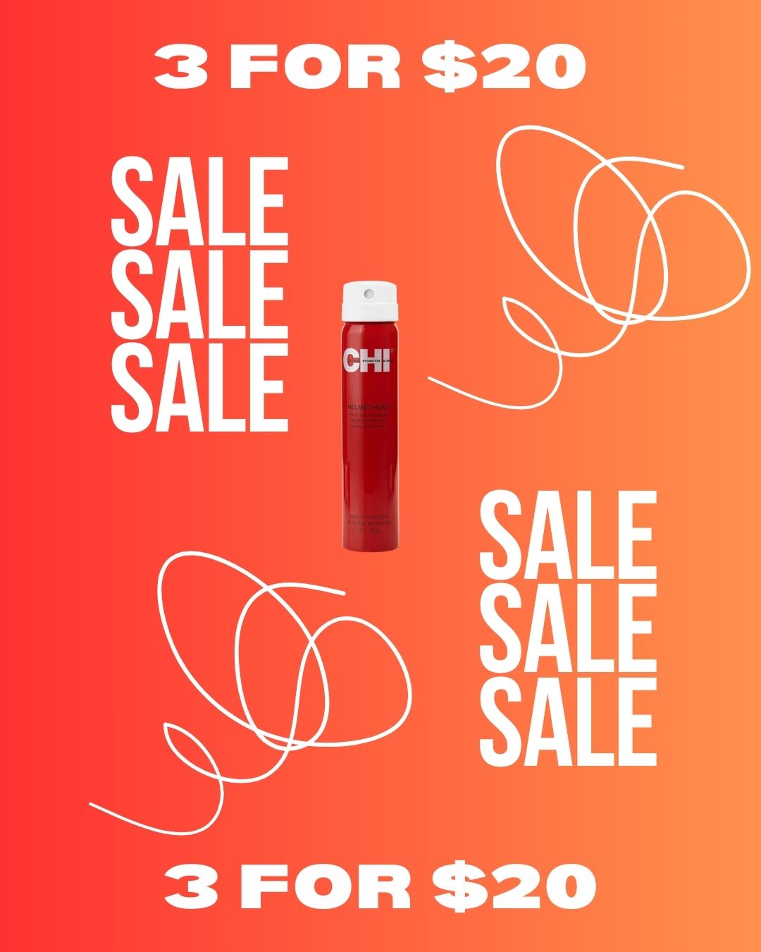 CHI Helmet Head Extra Firm Hairspray: Buy 3 for $20