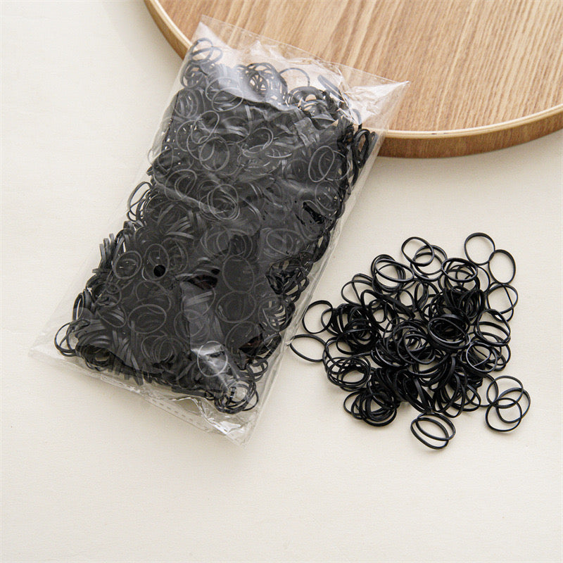 1000 black rubber bands