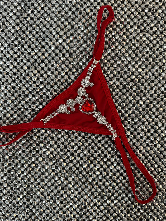 Red & Silver Jewel Panties (RTS)